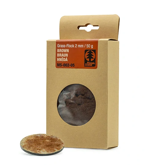 Statická tráva 2mm, hnědá, 50g