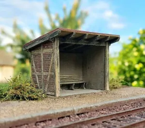 Hrázděná zastávka - stavebnice H0