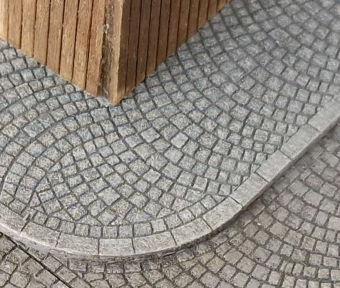 Chodníky s obrubníky N - oblouková dlažba