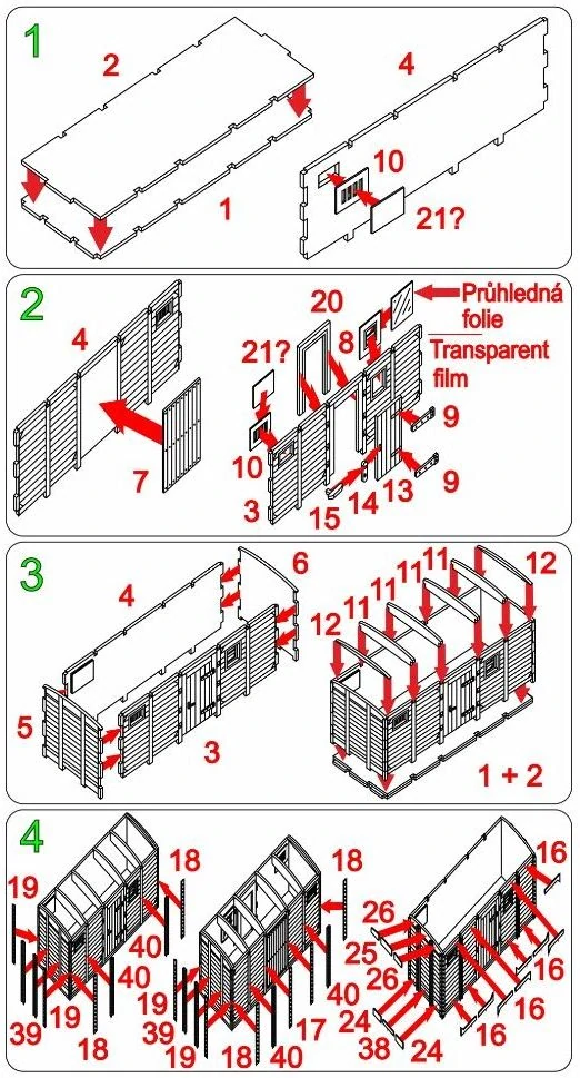 Zahradní chata z nákl. vagónu - stavebnice H0