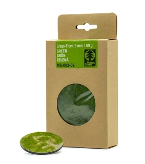 Statická tráva 2mm, zelená, 50g